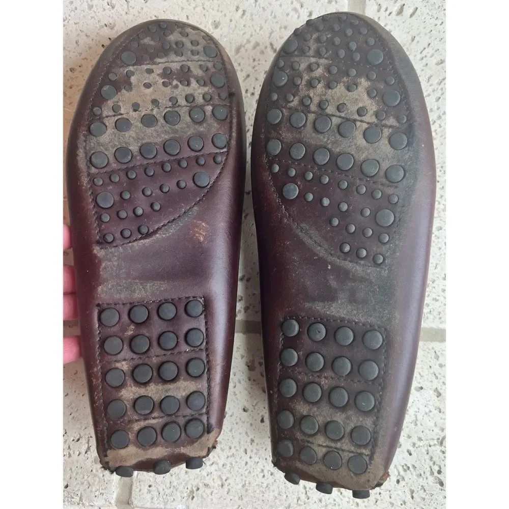 Minnetonka Moosehide Driver Slipper Loafer Moccassin 798 Chocolate Brown Sz 9